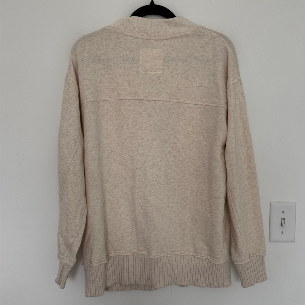 aerie Cream Button-Front Cardigan Sweater - Picture 5 of 6